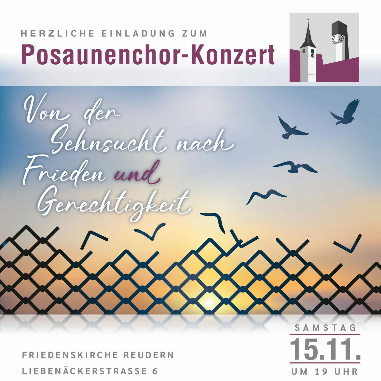 Konzertplakat - Von der Sehnsucht nach Frieden und Gerechtigkeit